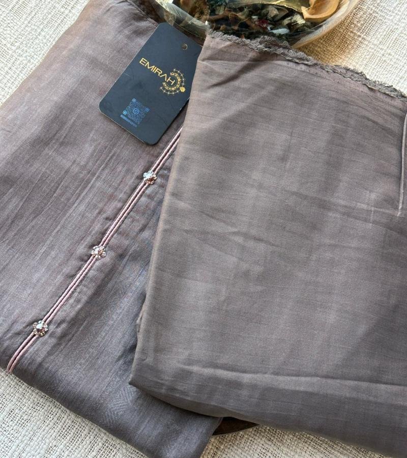 Muslin Silk Suit  - Royal Blue