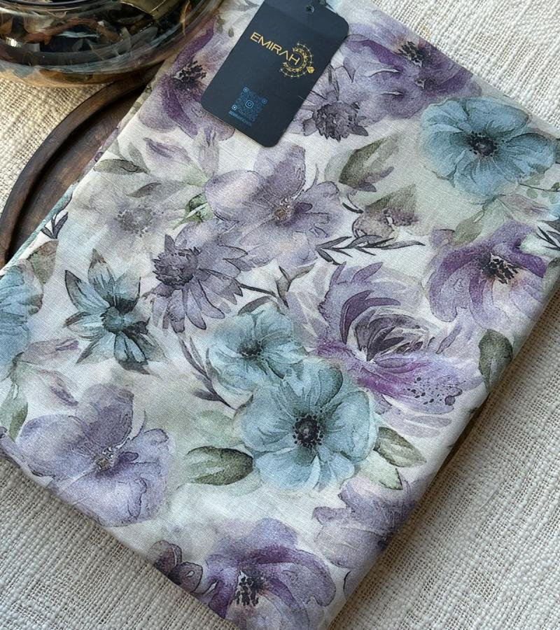 Blossoms on Linen - Jet Black