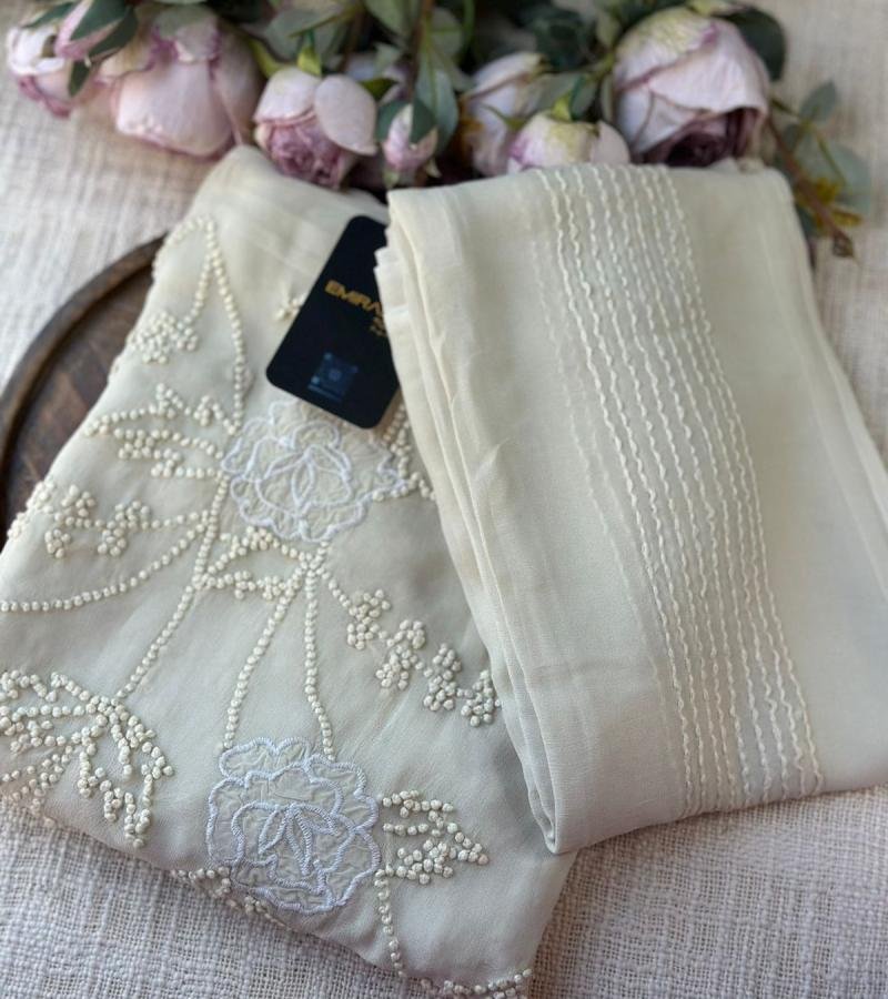 Intricate Embroidered Georgette Suit - Jet Black