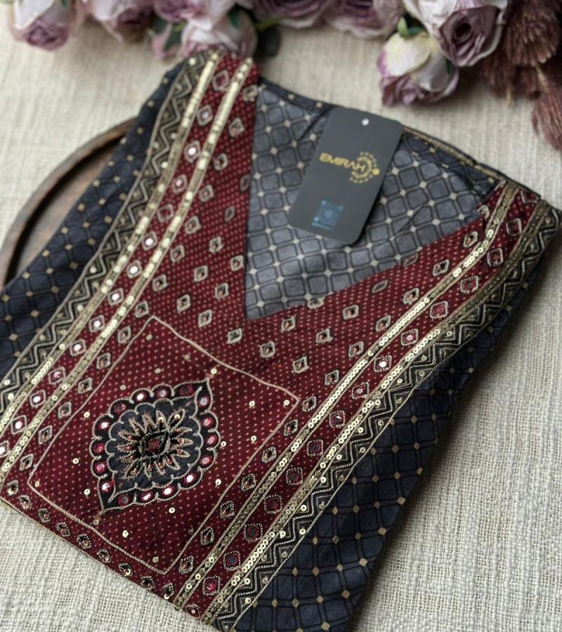 Botanical Printed Crepe Silk Suit - Jet Black