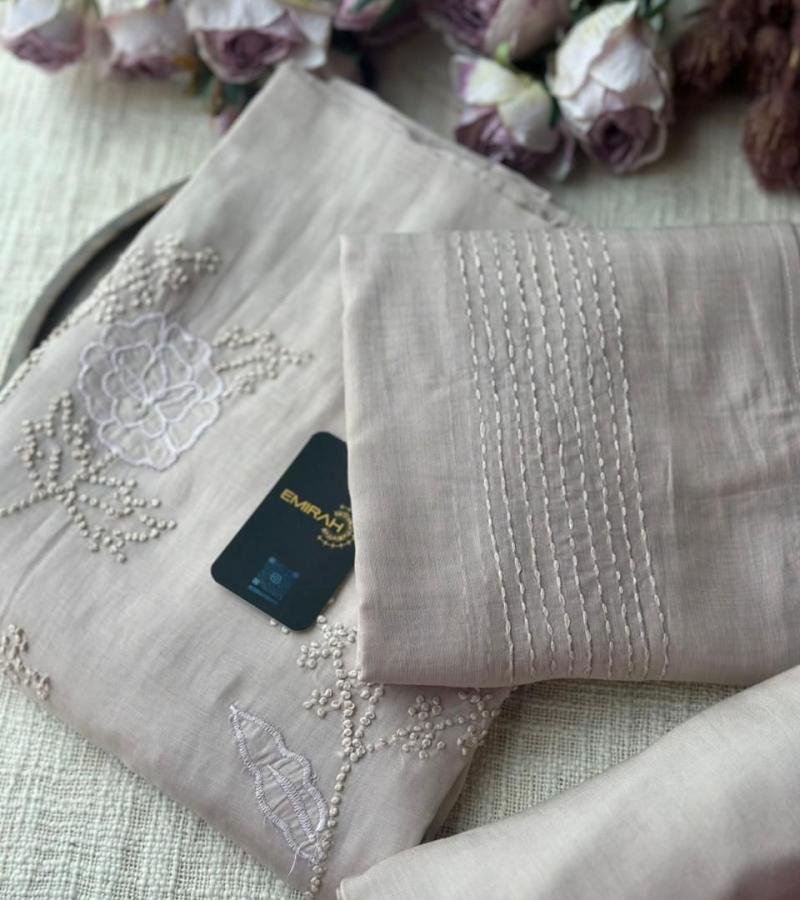 Elegant Handcrafted Mul Chanderi Suit - Jet Black