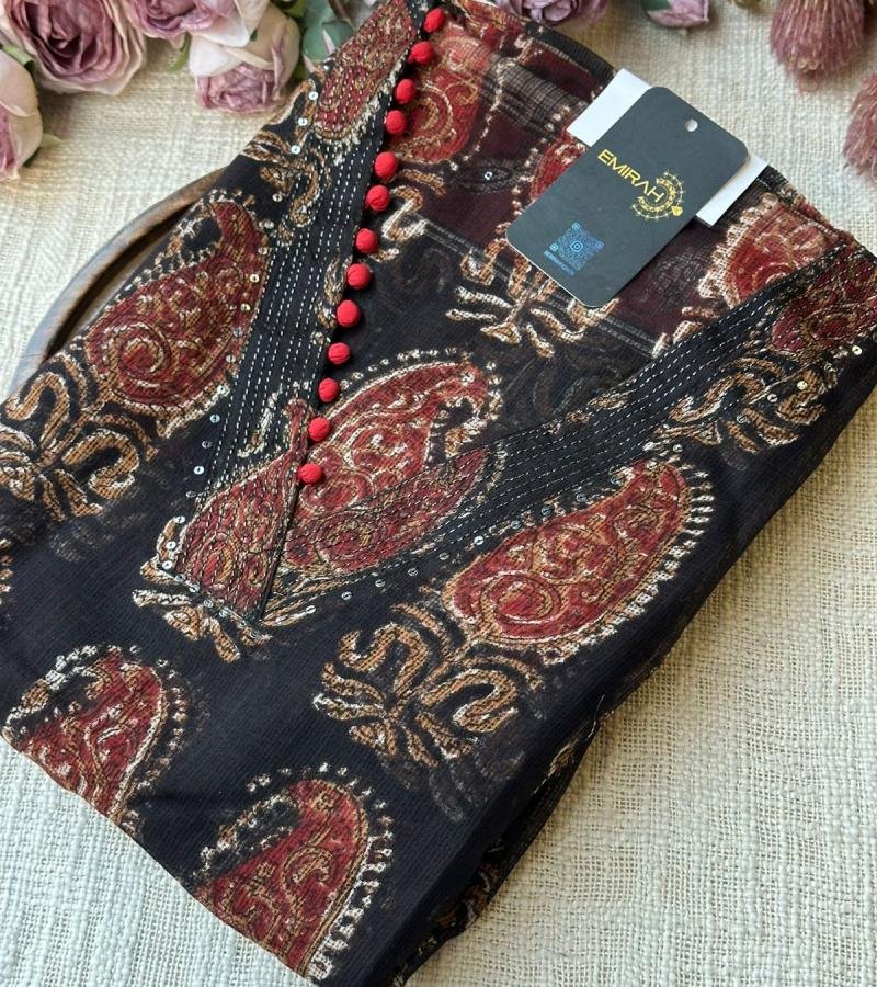 Elegant Paisley Kota Doriya Suit - Royal Blue