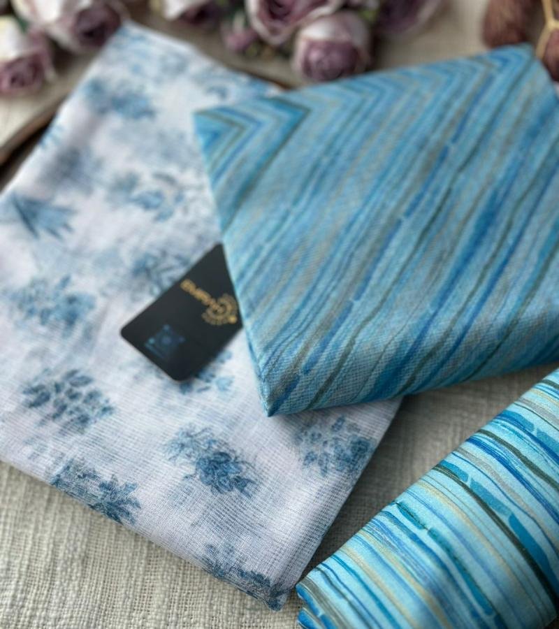  Serene Blue Kota Doriya Suit - Rose Pink