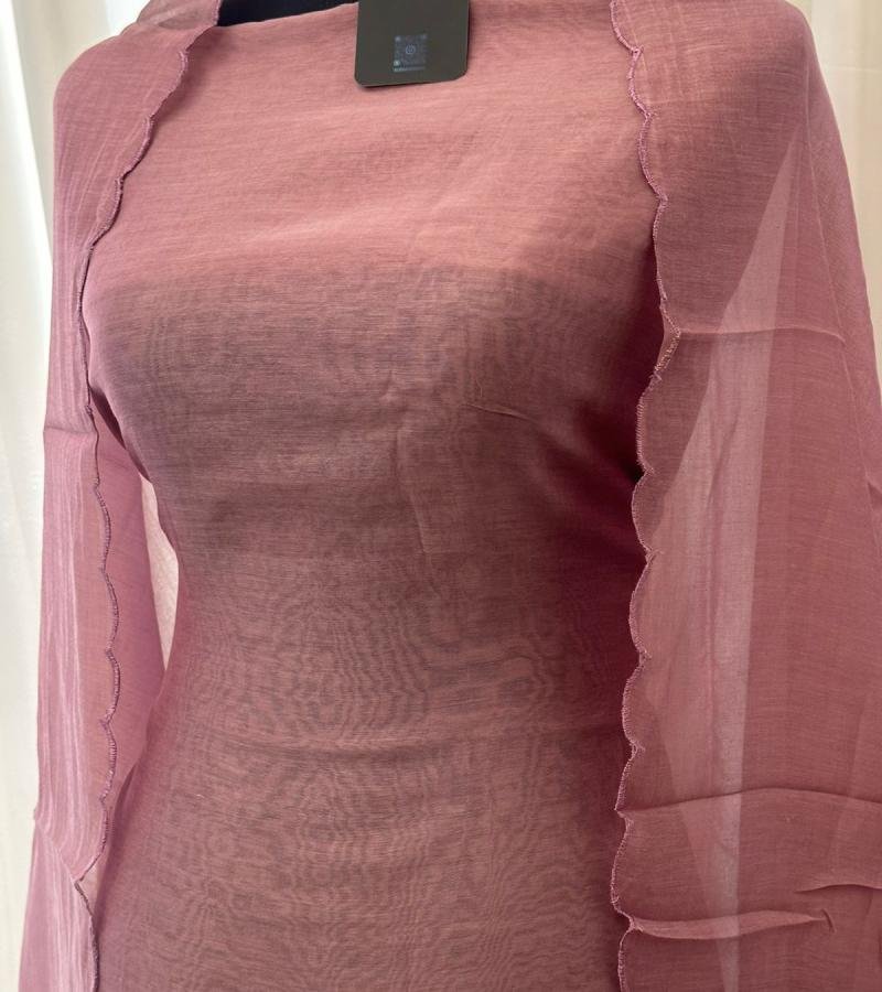 Blush Mul Chanderi Elegance - Jet Black