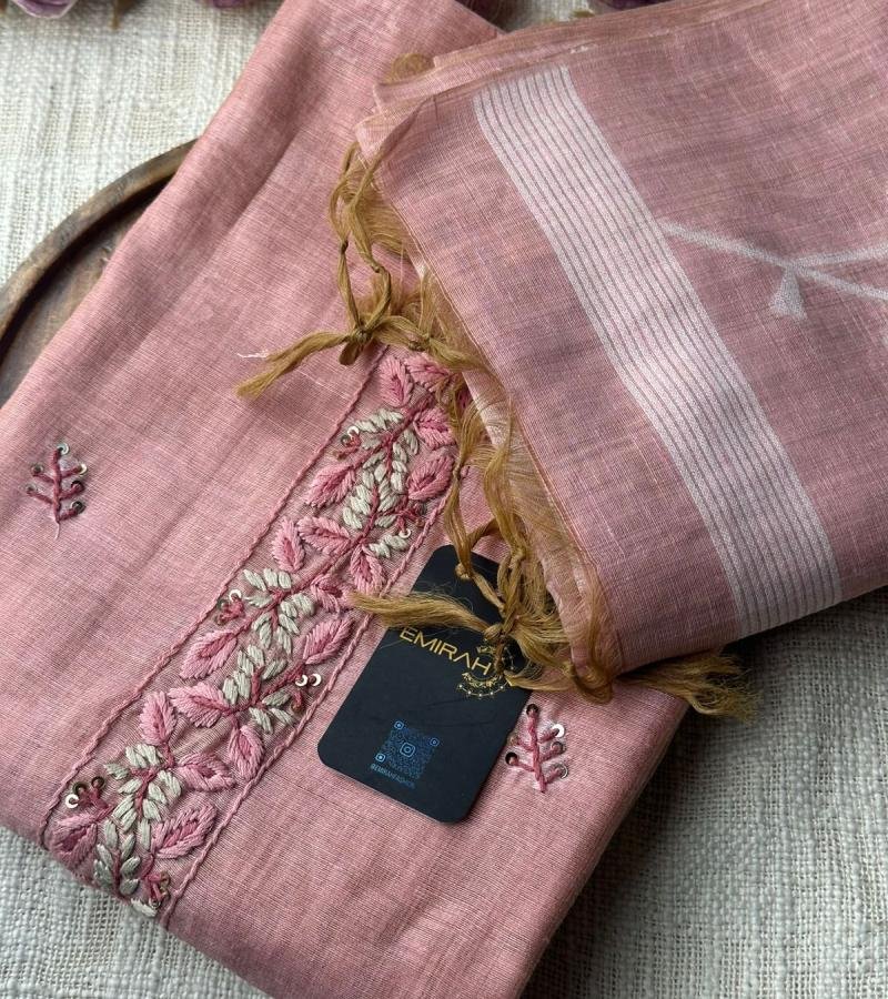 Blush Jamdani Chanderi Grace - Royal Blue