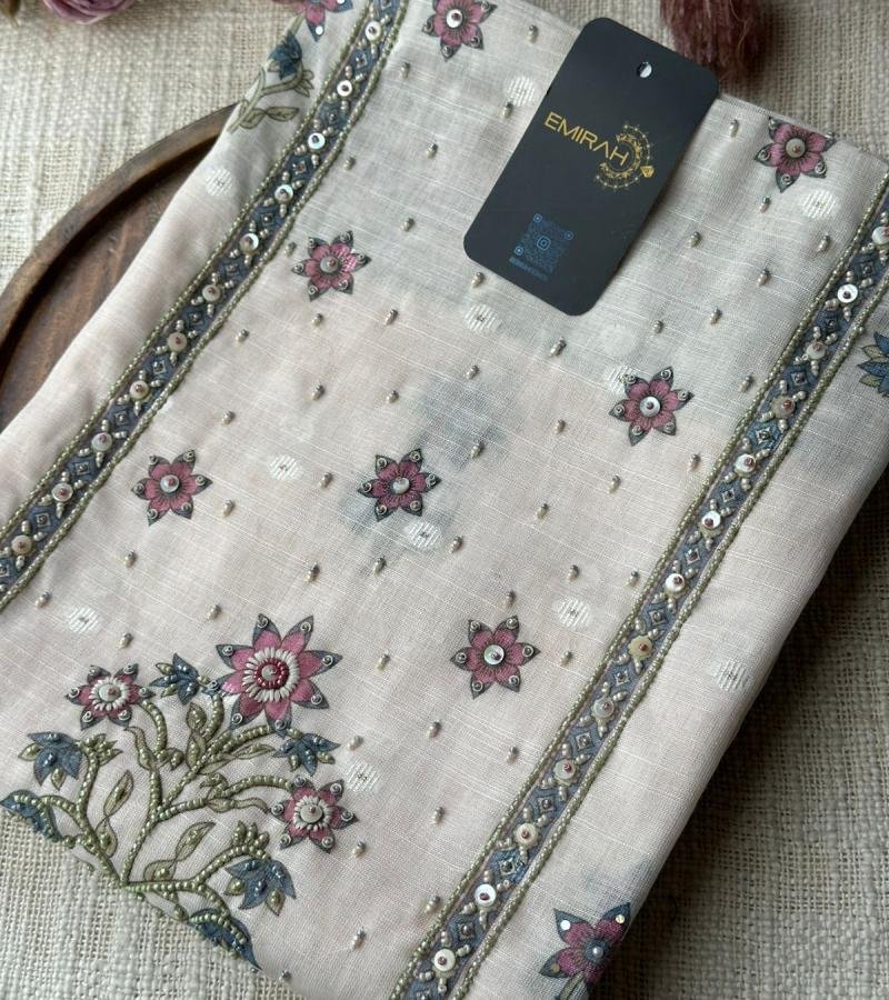 Pastel Bloom Linen Blend - Gold