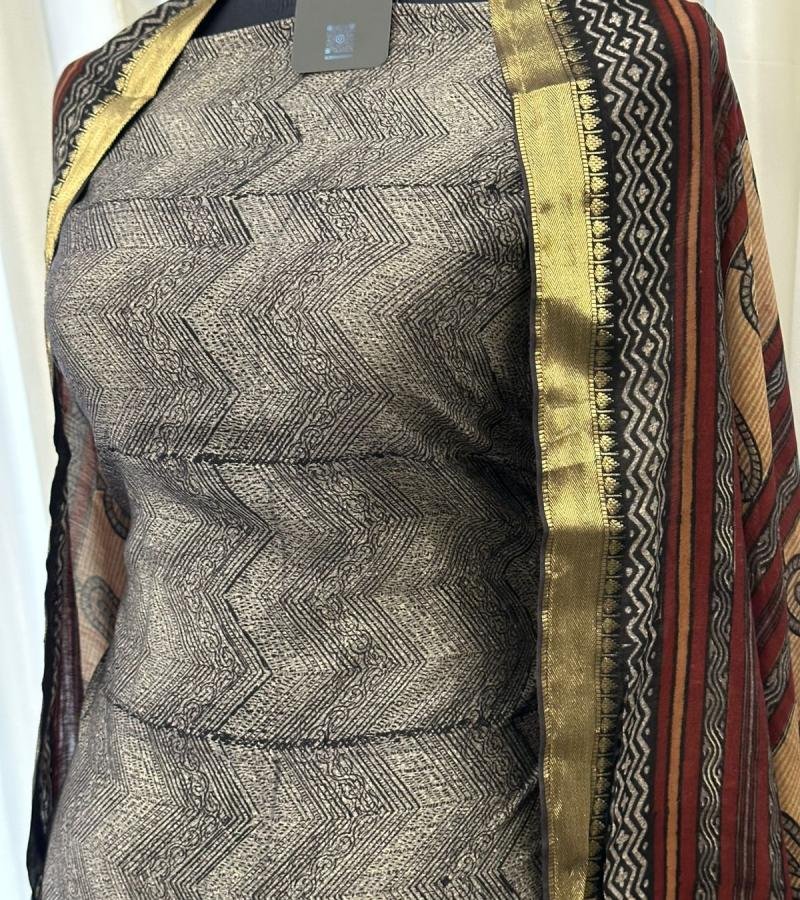 Heritage Maheshwari Elegance - Jet Black