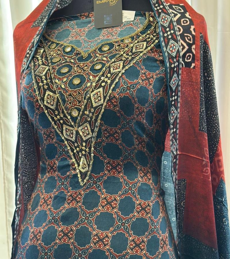 Regal Geometry Modal Satin - Emerald Green