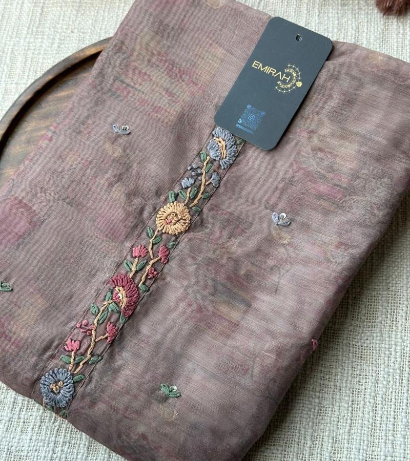 Rustic Elegance Chanderi Suit - Rose Pink
