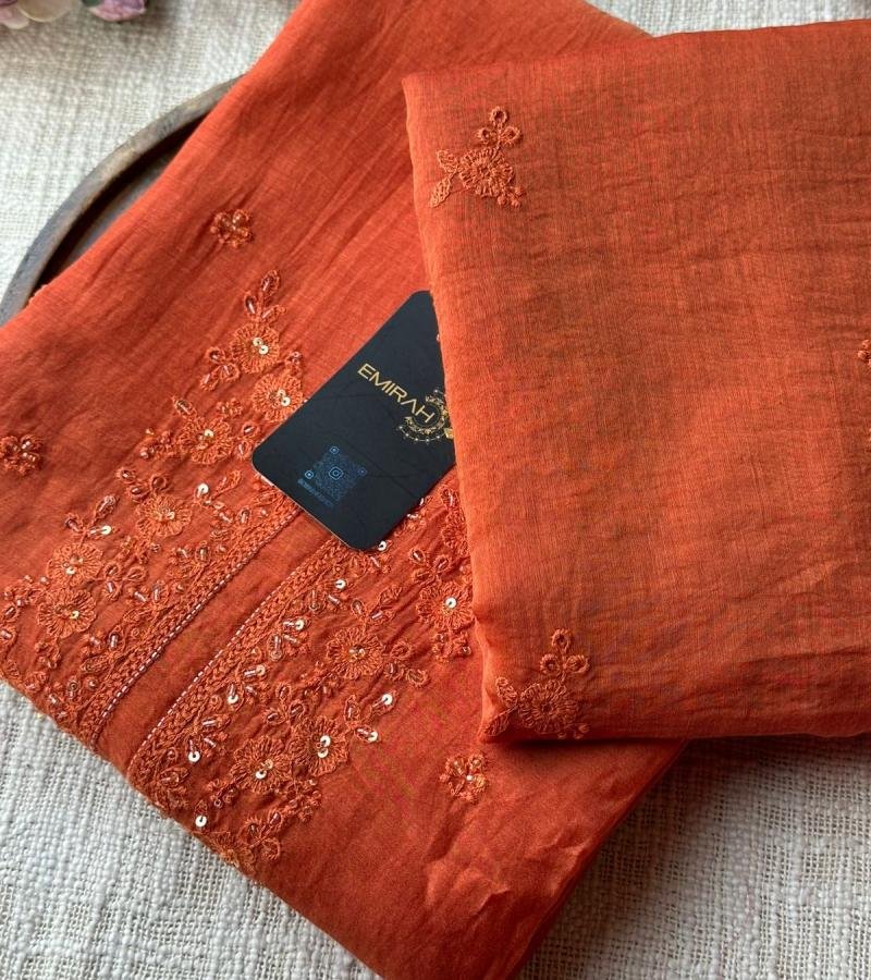 Mul chanderi salwar suit - Rose Pink