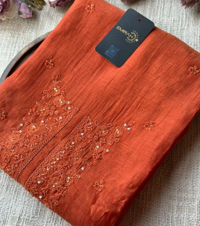 Mul chanderi salwar suit - Rose Pink