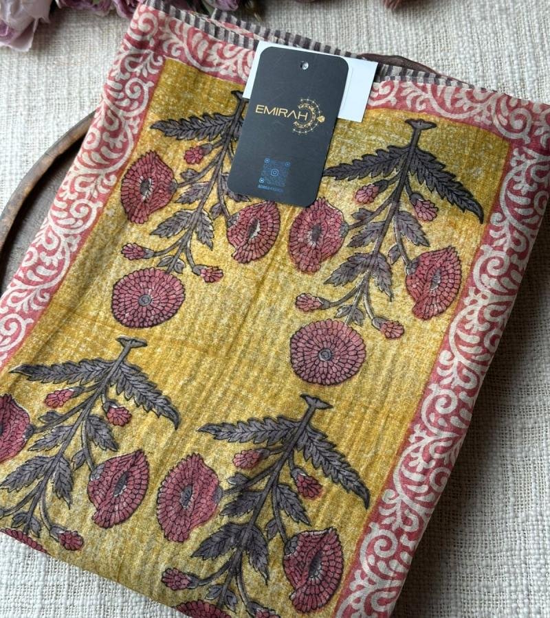     Timeless Silk Chanderi Elegance - Ruby Red
