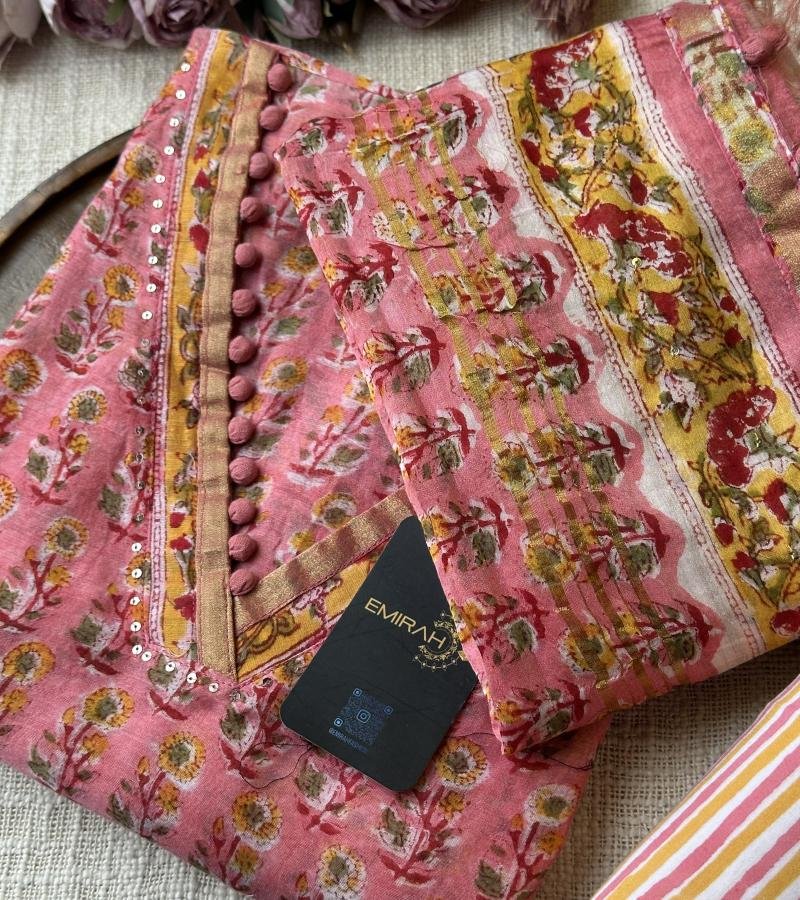 Timeless Chanderi Silk Elegance - Ruby Red