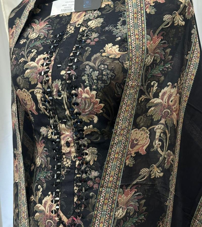 Muslin Silk Suit - Jet Black