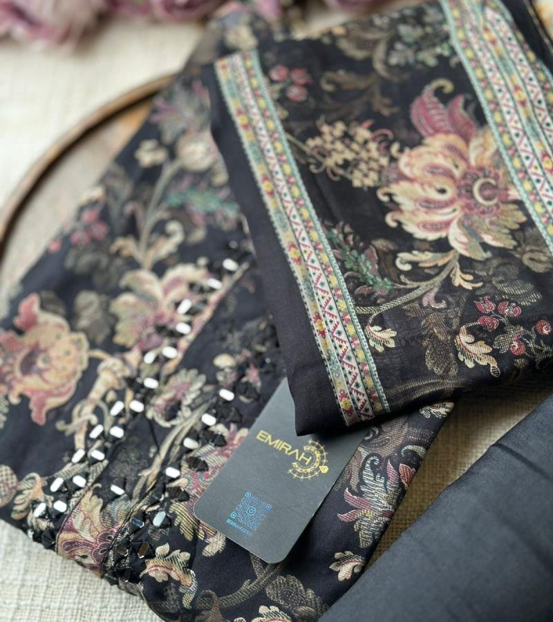 Muslin Silk Suit - Jet Black
