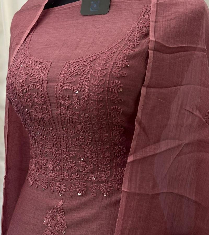 Mul Chanderi Suit - Mixed Colors