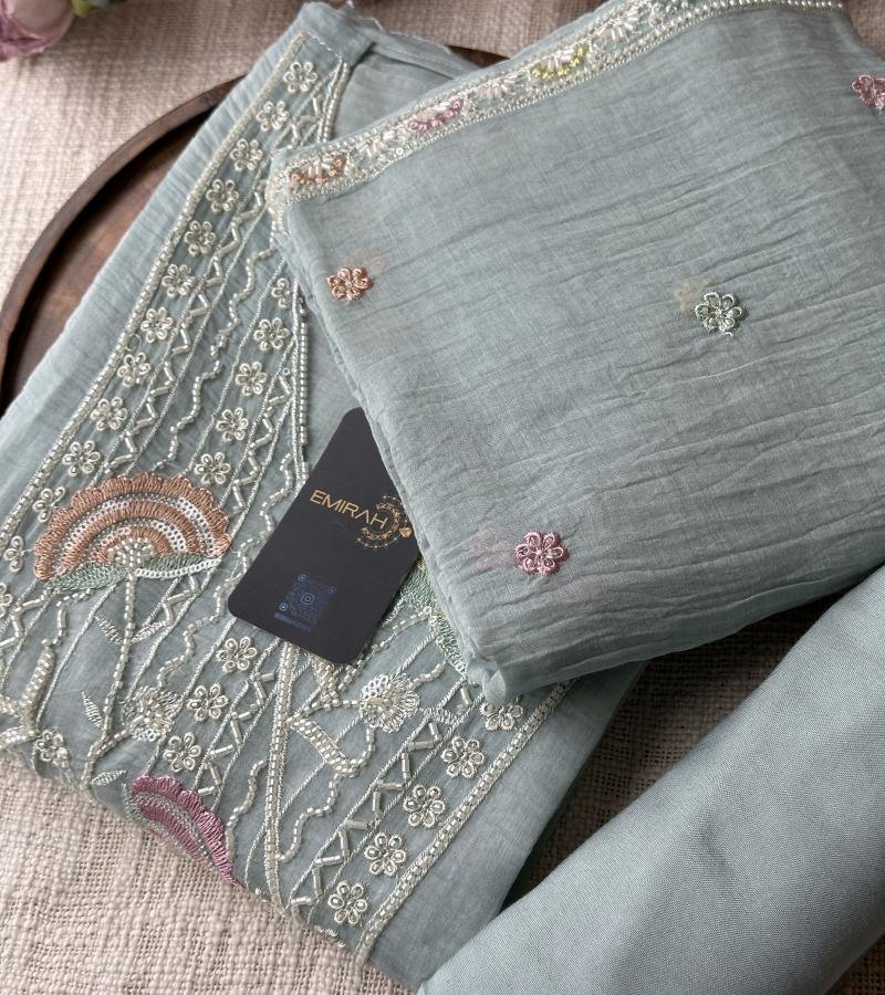 Mul Chanderi Suit - Mixed Colors