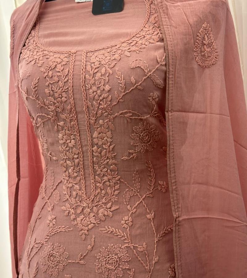 Rosette Grace Mul Chanderi - Rose Pink