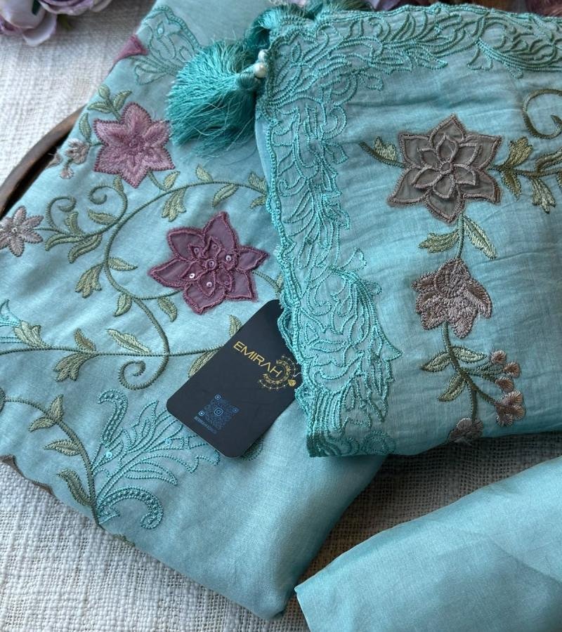 Enchanted Garden Mul Chanderi - Mixed Colors