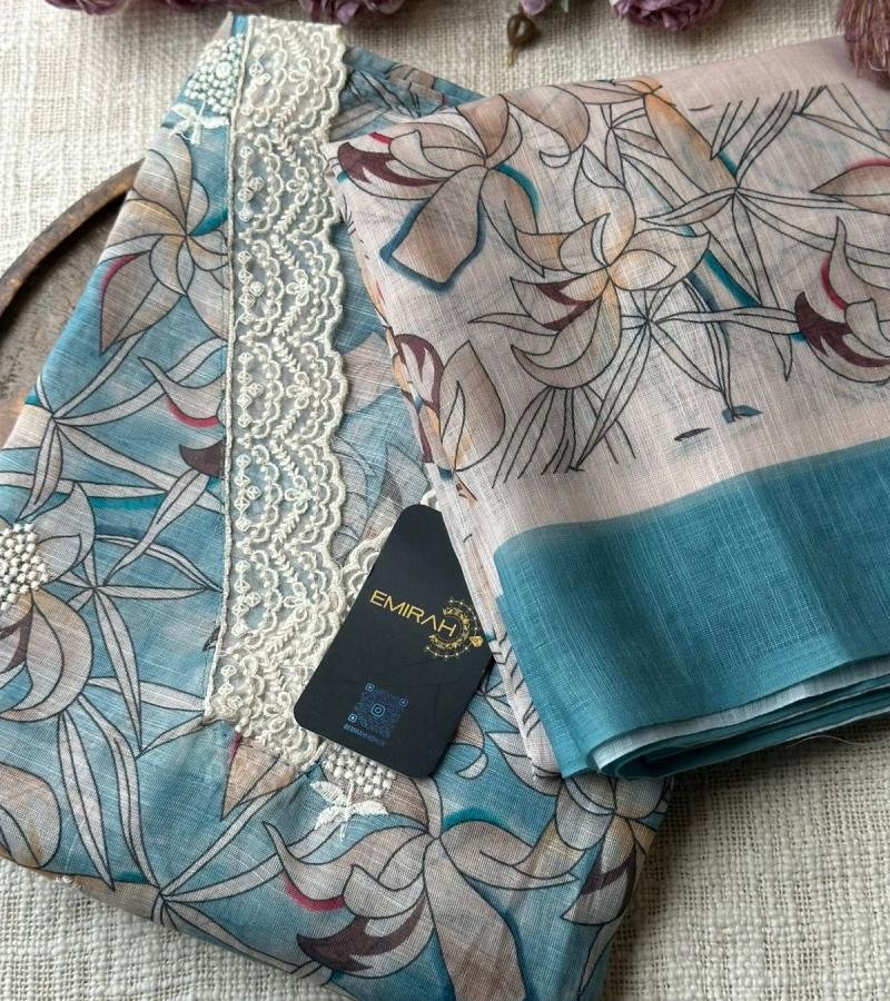 Floral Whisper Semi Linen Suit - Mixed Colors