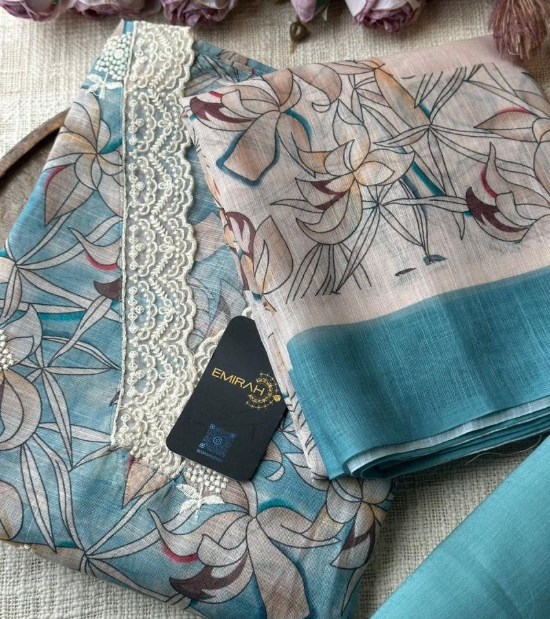 Floral Whisper Semi Linen Suit - Mixed Colors