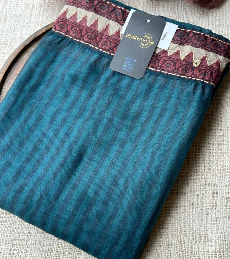 Kota Chanderi Suit – Elegant Handcrafted Ensemble - Royal Blue