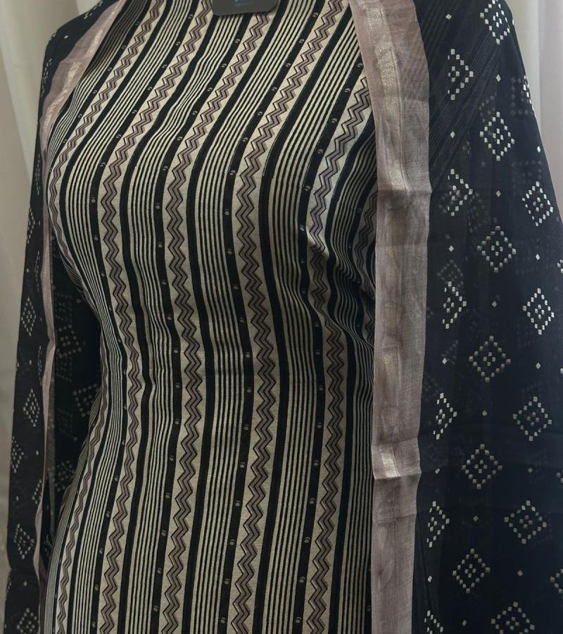  Elegant Maheshwari Silk  - Jet Black