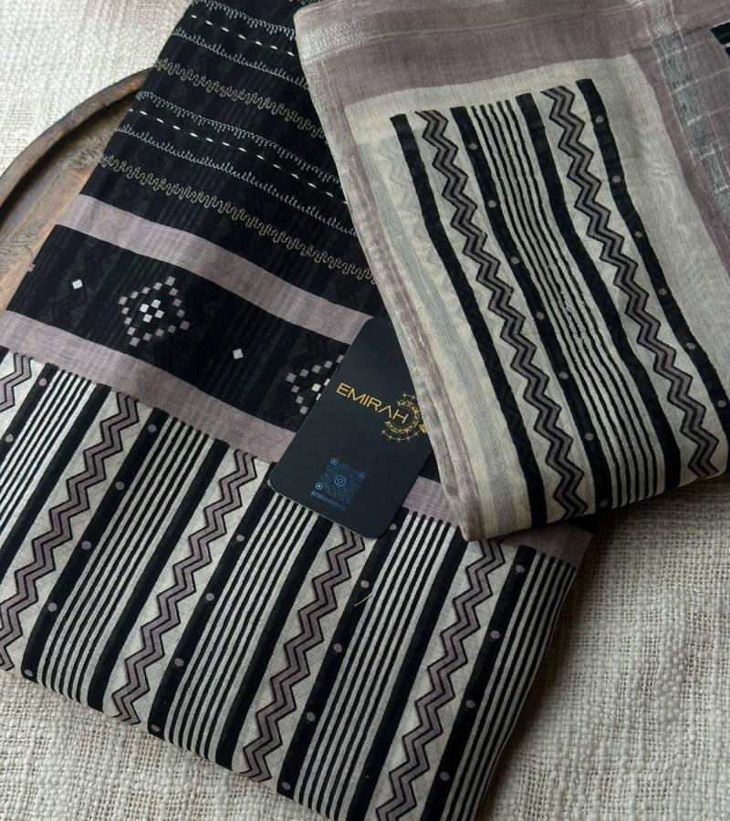  Elegant Maheshwari Silk  - Jet Black