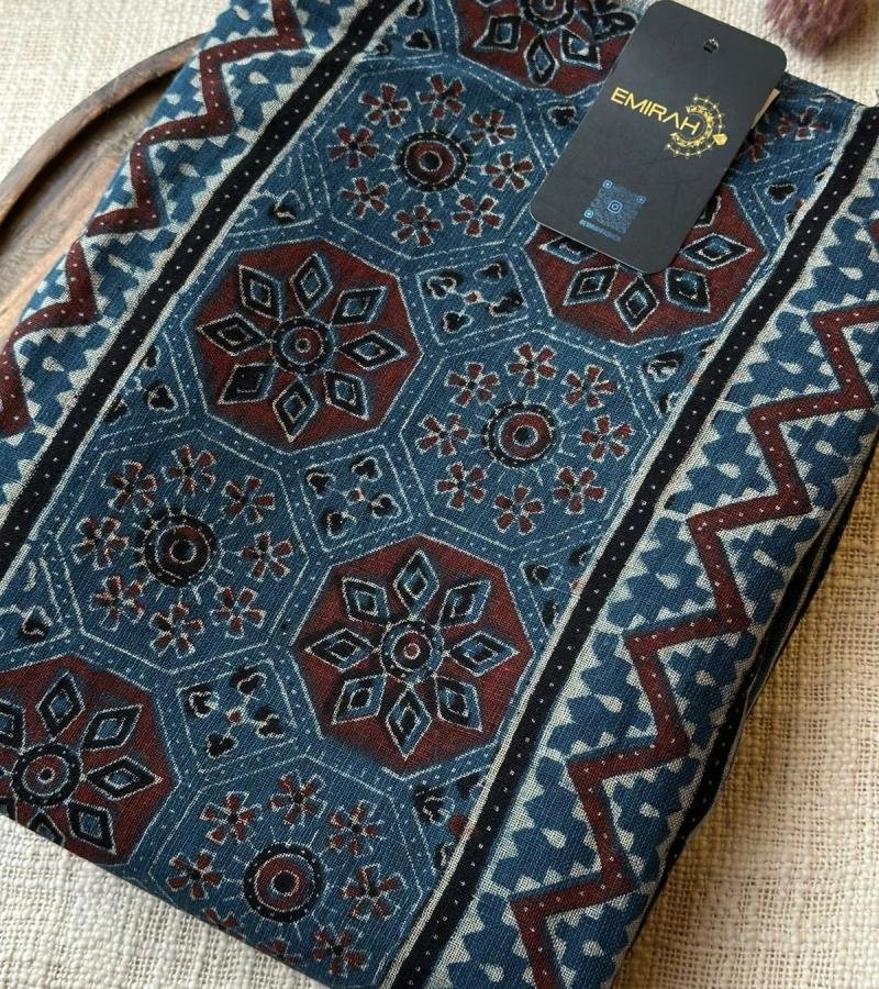 Earthy Elegance, Timeless Ajrakh - Royal Blue