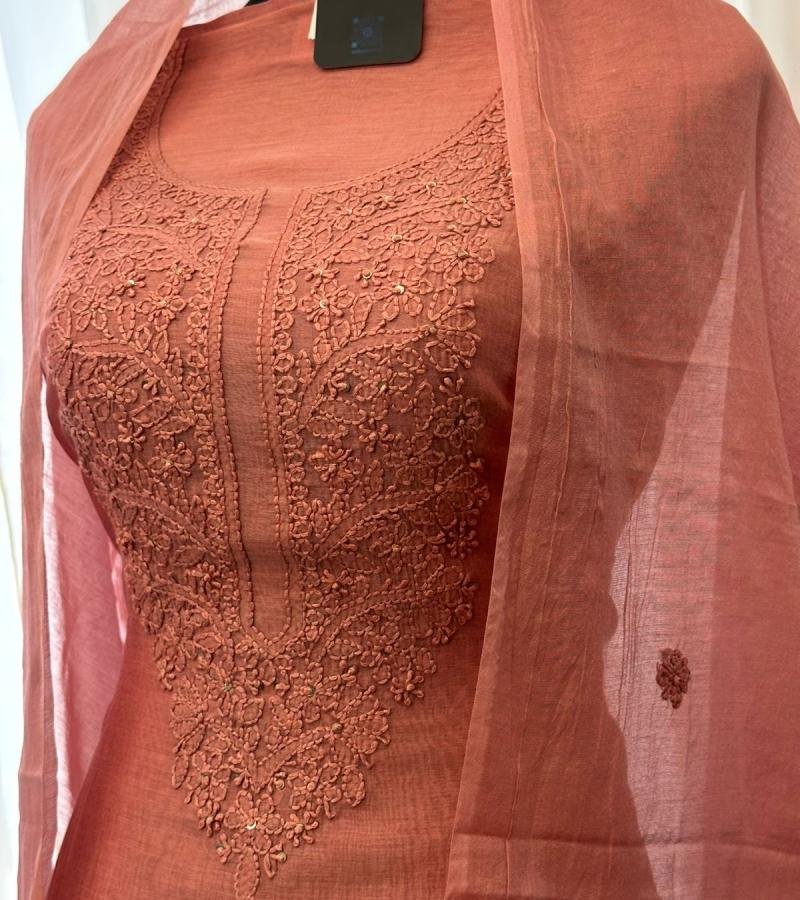 Timeless Elegance in Mul Chanderi - Rose Pink