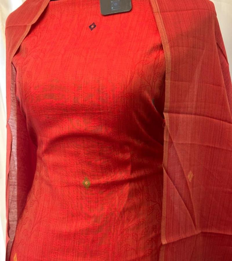 Timeless Grace in Chanderi with Jamdani Weaving - Mixed Colors