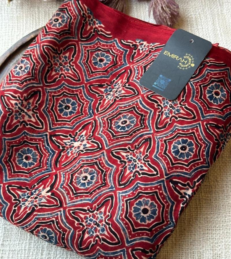 Elegant Modal Silk Suit with Artistic Handblock Prints - Mixed Colors