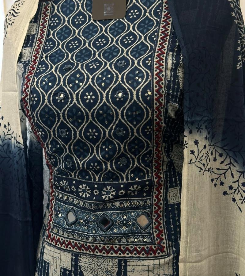 Premium Cotton Suit Set - Royal Blue