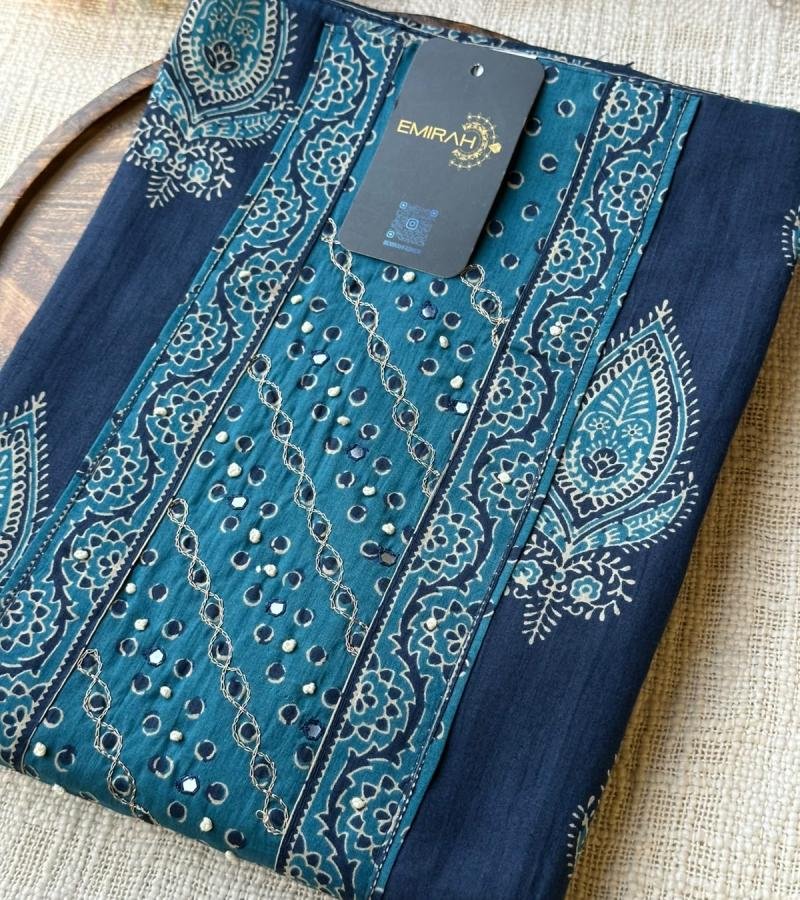 Premium Cotton Suit Set - Royal Blue