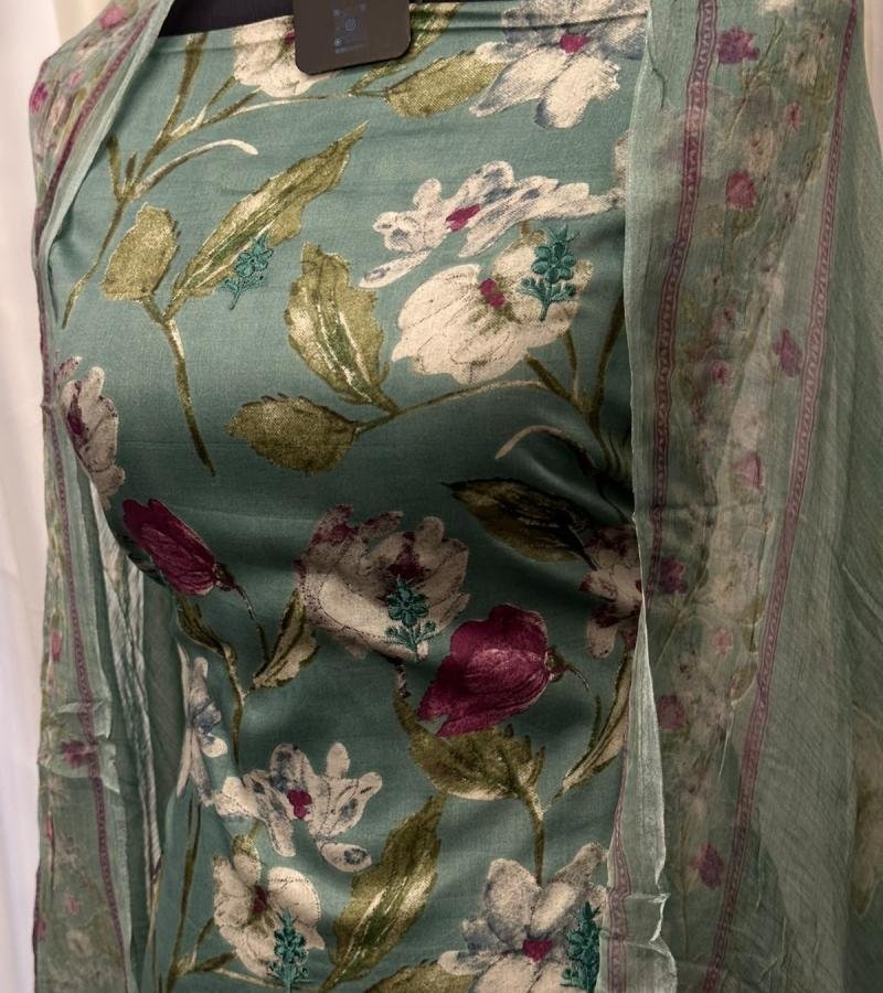 Elegant Floral Cotton Suit Set - Mixed Colors