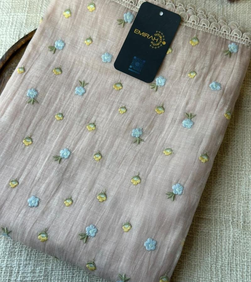 Mul Chanderi Suit  - Rose Pink