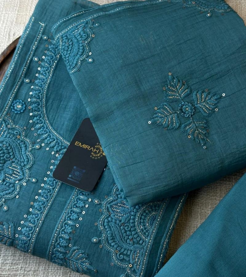Mul Chanderi Royal Edit  - Royal Blue