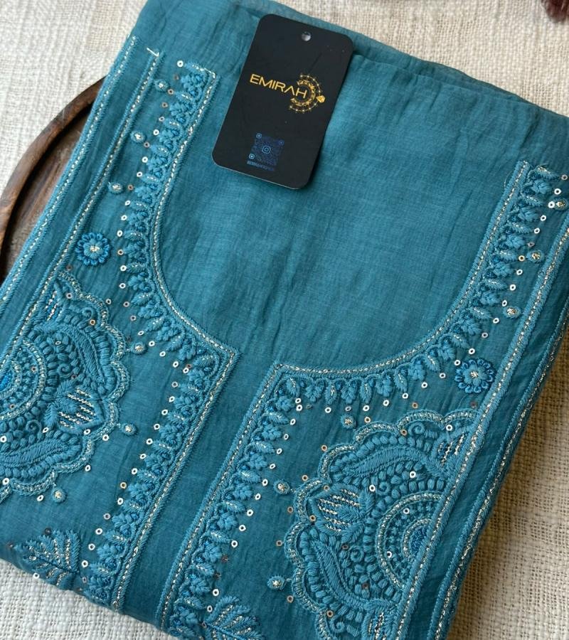 Mul Chanderi Royal Edit  - Royal Blue