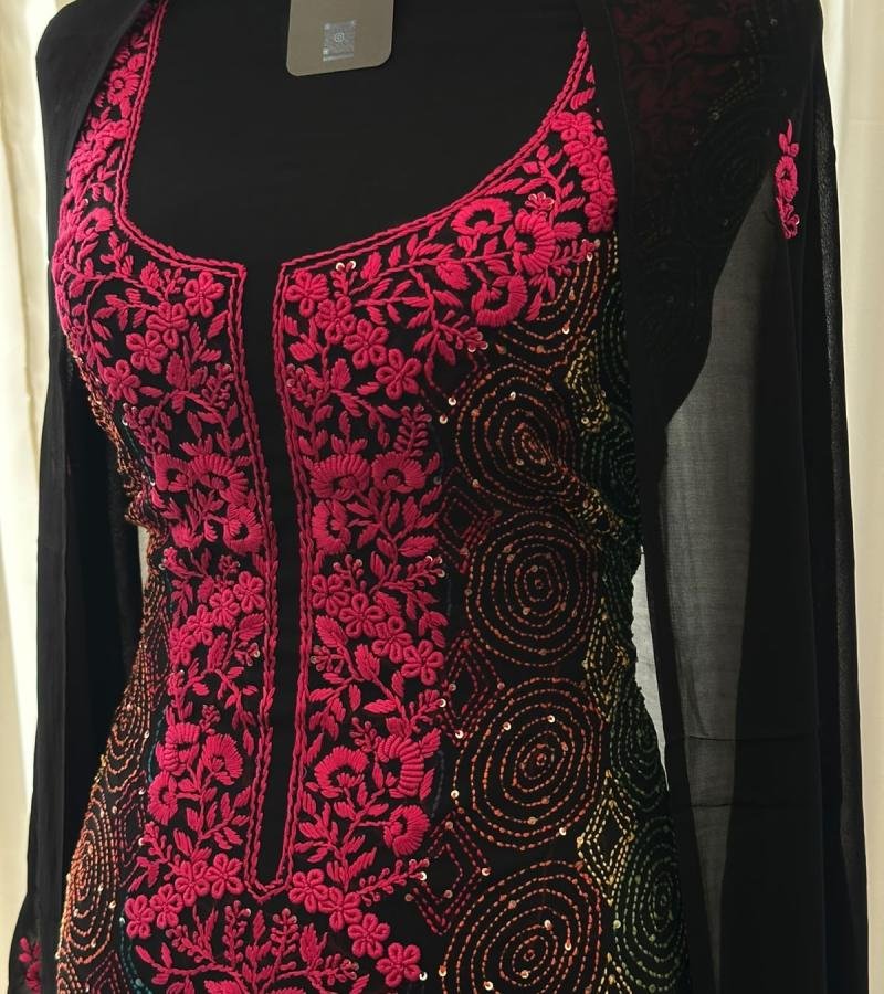 Georgette Statement Suit - Jet Black
