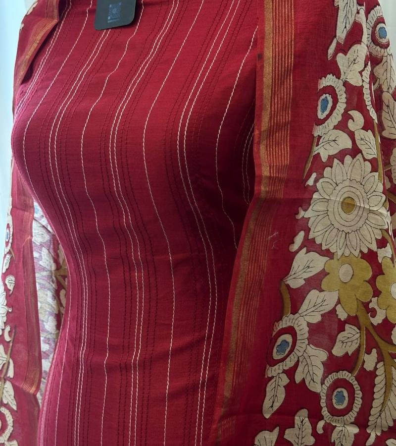 Chanderi Silk Floral Elegance  - Mixed Colors