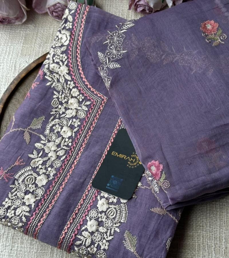 Mul Chanderi Floral Elegance - Mixed Colors