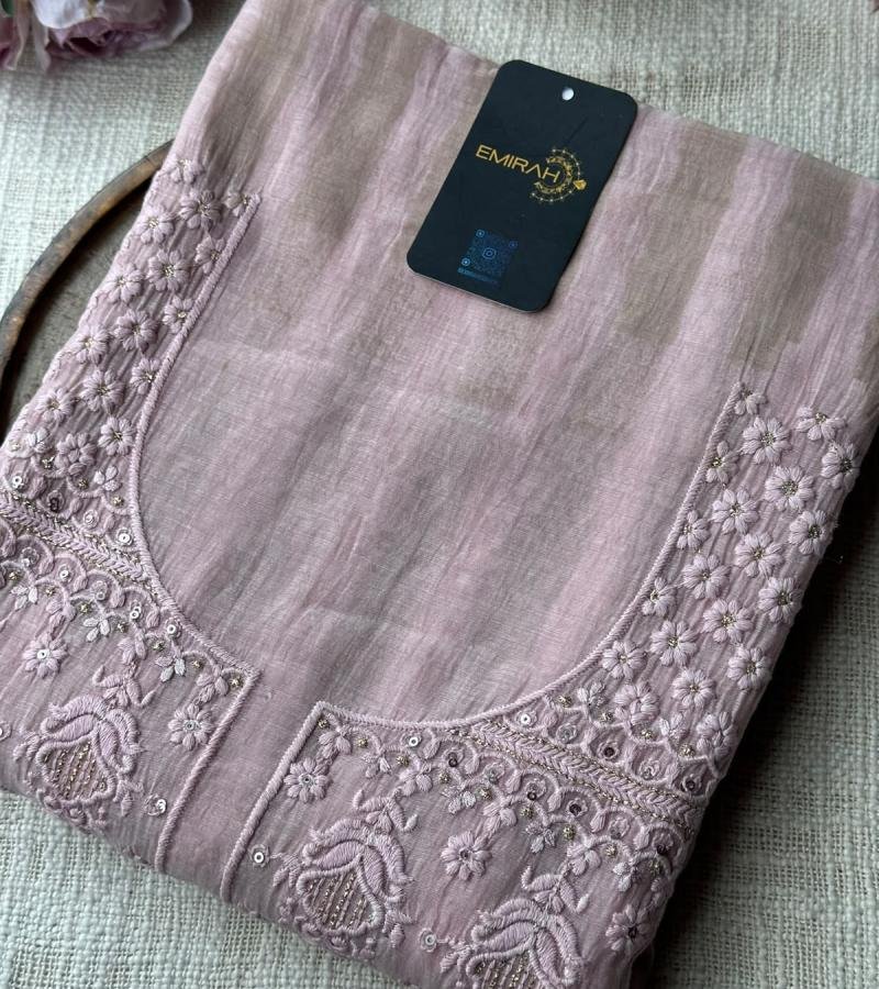 Mul Chanderi – Pastel Floral Grace - Rose Pink