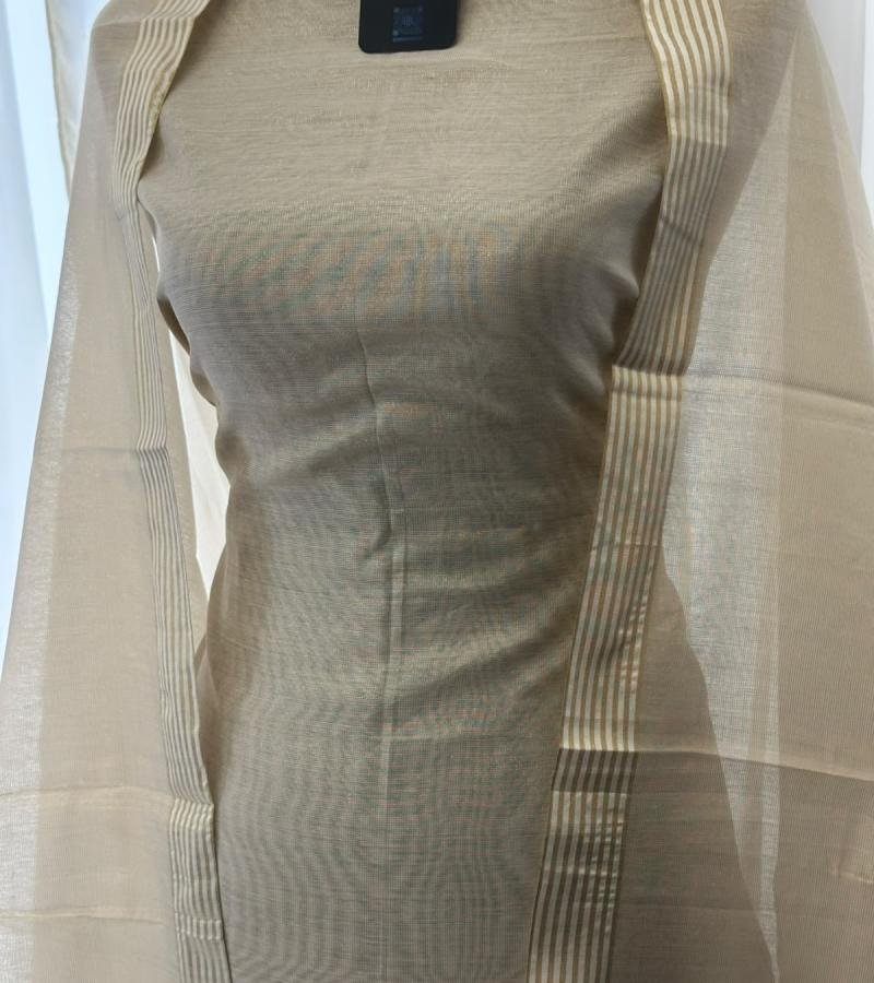 Silk Chanderi Suit  - Gold