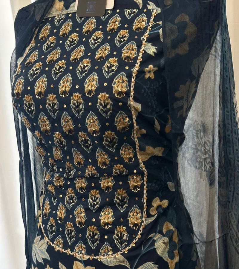 Midnight Blue Cotton Elegance - Mixed Colors