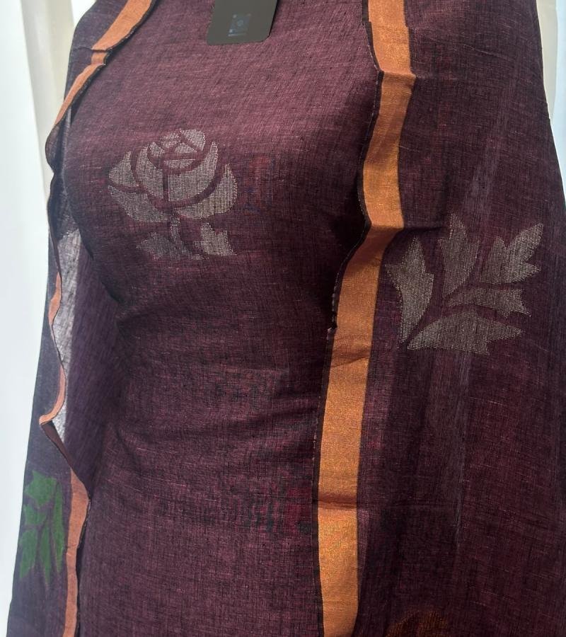 Linen Jamdani Elegance  - Mixed Colors