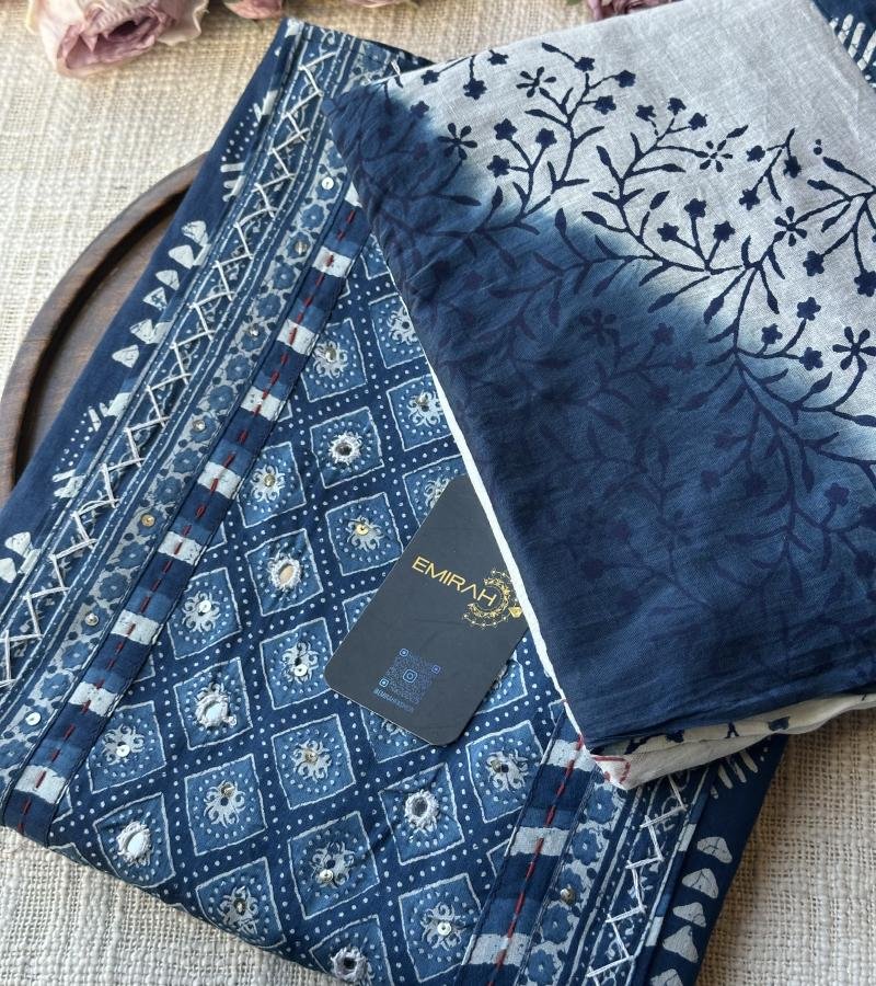 Indigo Cotton Suit - Mixed Colors