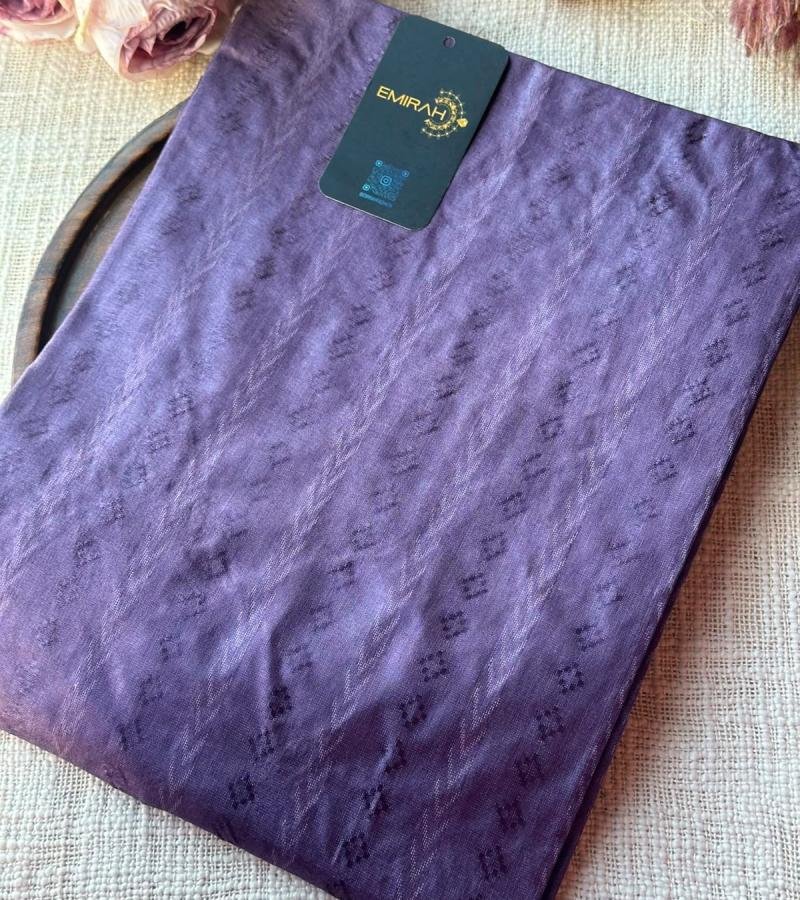 Tussar Silk Suit Set – Lavender Plum - Mixed Colors