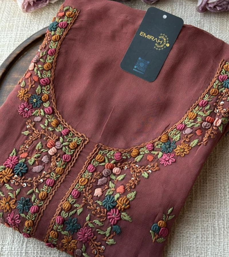 Georgette Embroidered Suit Set  - Mixed Colors