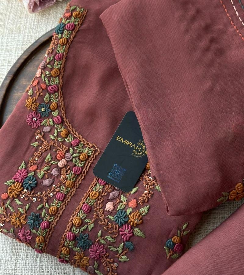 Georgette Embroidered Suit Set  - Mixed Colors