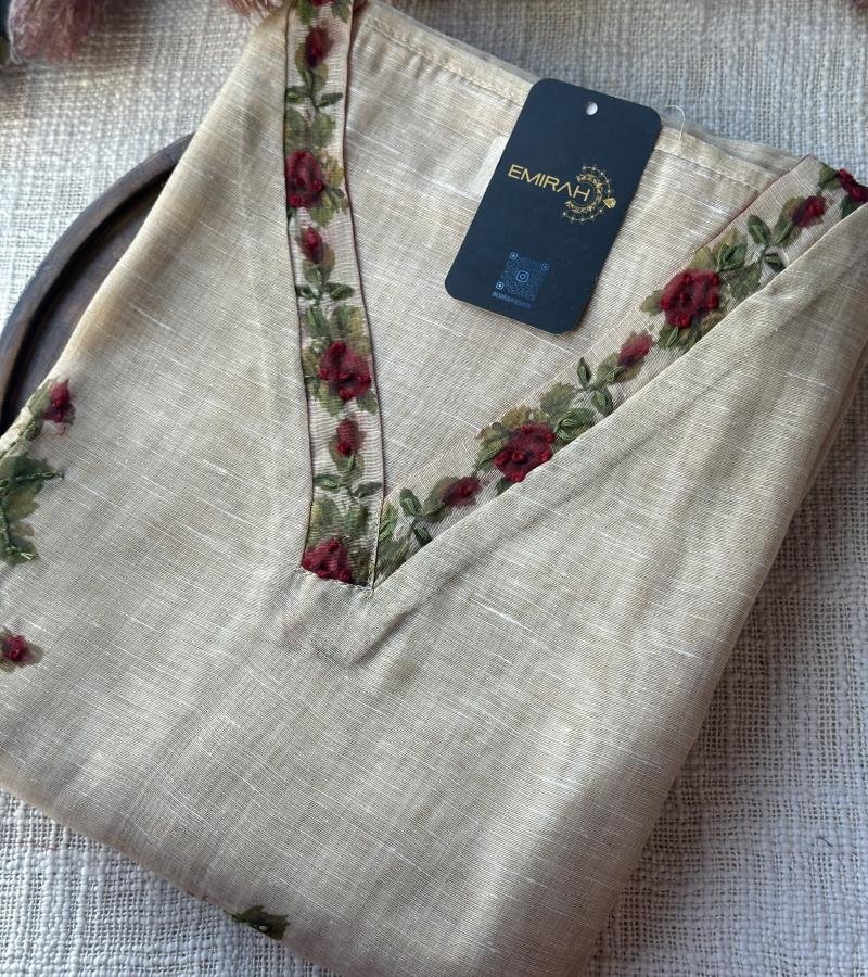 Kota Chanderi Floral Suit  - Mixed Colors